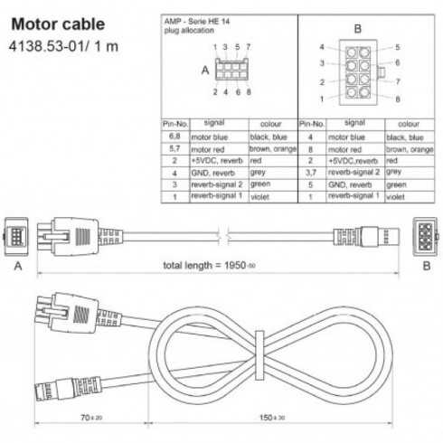Cable conexión Actuador 4643 a controlador